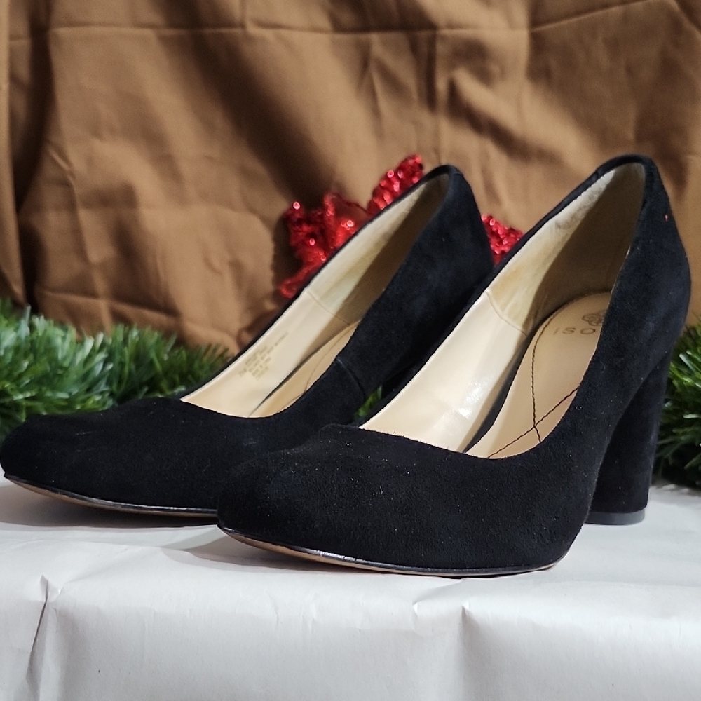 Isola Black Suede Heels - Picture 4 of 10